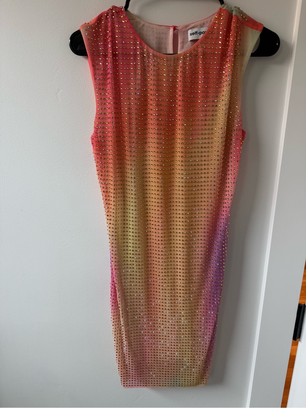 Self portrait semi-sheer mini dress